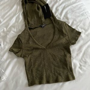 Brand new fashion nova crop hoodie